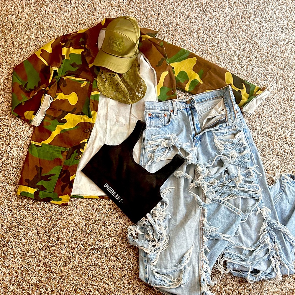 Distressed custom jeans